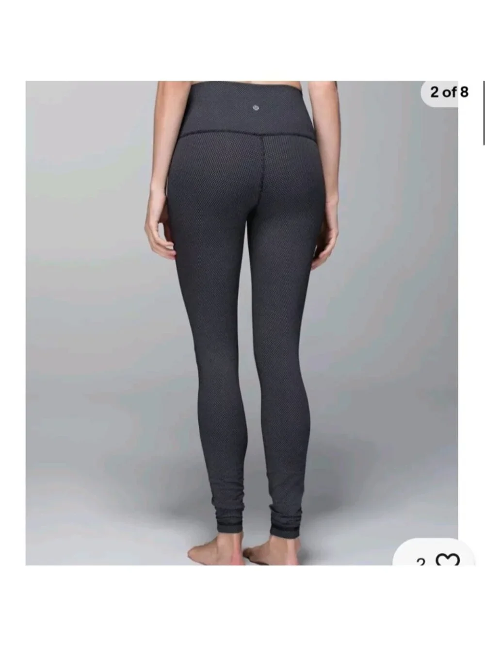 Lululemon Wunder Under Pant *Print (Roll Down)Diamond Dot Black White